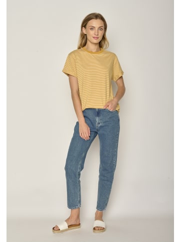 GreenBomb T-Shirt Basic in Gold Streifen