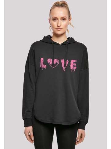 F4NT4STIC Oversized Hoodie Valentinstag Love Pink in schwarz