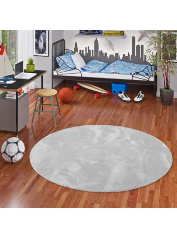 Pergamon Kinderteppich Pearl Rund in grau