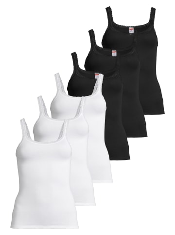 Conta Unterhemd / Top Modal in Weiß / schwarz