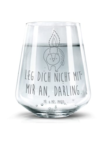 Mr. & Mrs. Panda Trinkglas Stinktier Angriff mit Spruch in Transparent