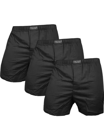 normani 3 Stück Herren Web Boxershorts in Schwarz