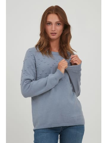 b.young Strickpullover BYNONINA DOT JUMPER - 20810226  Strickpullover mit Strukturmuster in Blau
