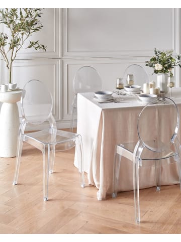 Beliani 4er-Set Bankettstuhl MERTON in Transparent