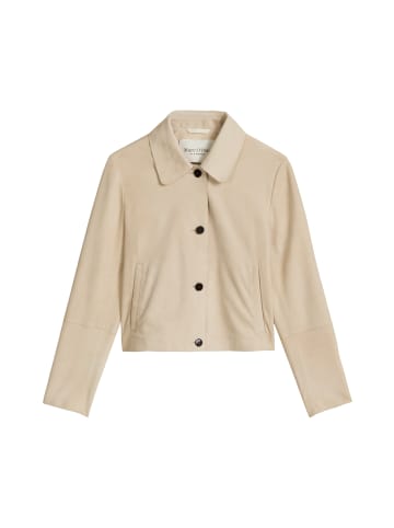 Marc O'Polo Velourslederjacke fitted in Linen Beige