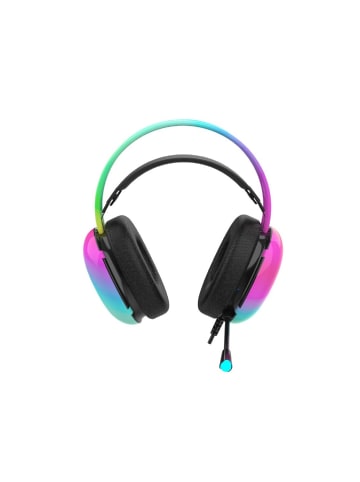 Inca Kopfhörer mit Mikrofon Gaming Headset 7.1 Virtual Surround RGB in Schwarz