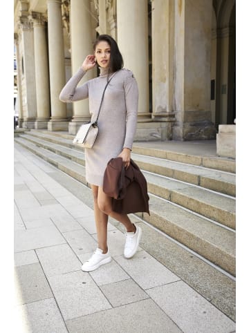 Laura Scott Strickkleid in taupe-melange