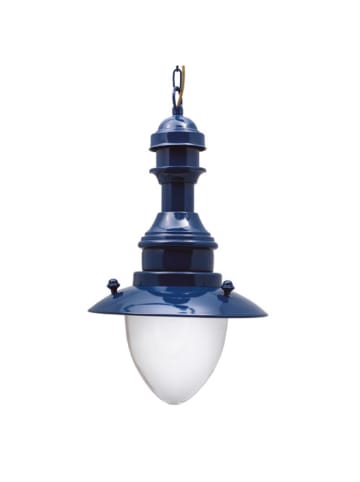 Licht-Erlebnisse Außen Pendelleuchte Ø 20 x (T)90 cm in Blau