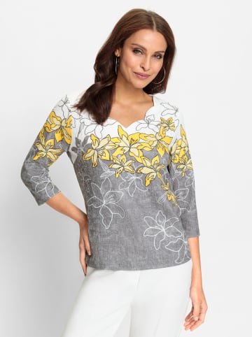 WITT WEIDEN Shirt in sonnengelb-schwarz-bedruckt