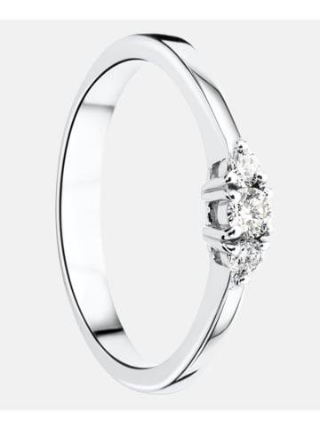 Diamant L'éternel Trilogie-Ring aus 750 Weißgold mit 0.15 Karat Diamant