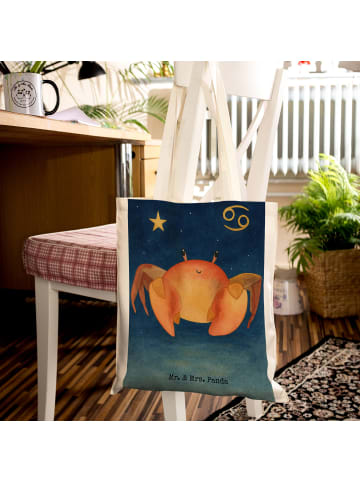 Mr. & Mrs. Panda Shopper Sternzeichen Krebs Design ohne Spruch in Weiß
