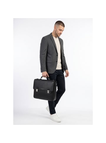 Bugatti Valencia Aktentasche Leder 38 cm Laptopfach black