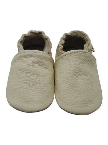 Yalion Baby Krabbelschuhe aus Leder, weiche Lauflernschuhe mit rutschfester Sohle 