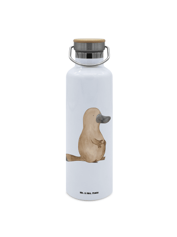 Mr. & Mrs. Panda Trinkflasche Schnabeltier Mut ohne Spruch in Weiß