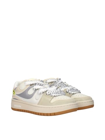 Beige Leder Low Top Sneaker