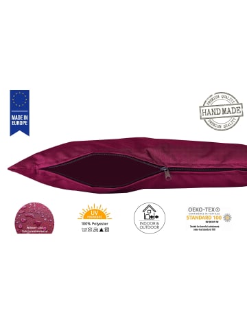 JACK 2er Set Outdoor Kissenhülle 30x50cm Uni in Bordeaux