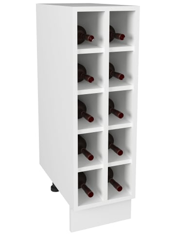 VCM  Küchenschrank Weinregal Unterschrank Esilo 25cm in Weiß