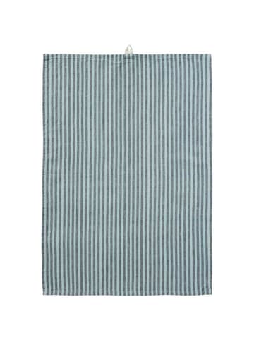IB Laursen Geschirrtuch LINEA Schmale Streifen Türkis Grau