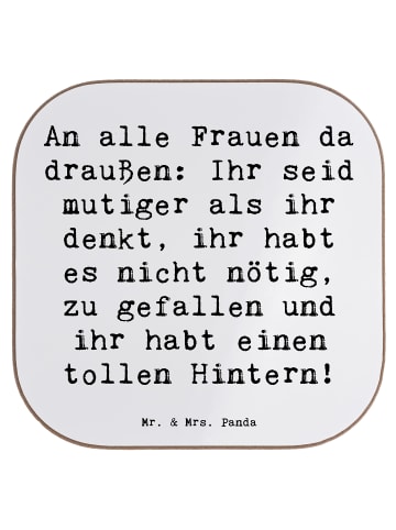 Mr. & Mrs. Panda Untersetzer für Gläser Spruch Mut und Hoffnung ... in Weiß