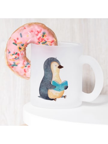 Mr. & Mrs. Panda Teetasse Pinguin Buch ohne Spruch in Transparent