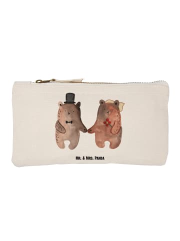 Mr. & Mrs. Panda Schminktasche Bär Heirat ohne Spruch in Weiß