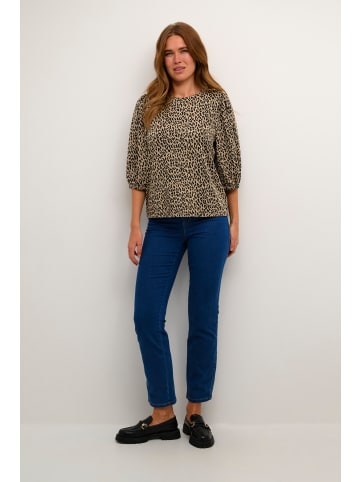 Kaffe Langarm-Shirt KAjanni in Leopard Jacquard