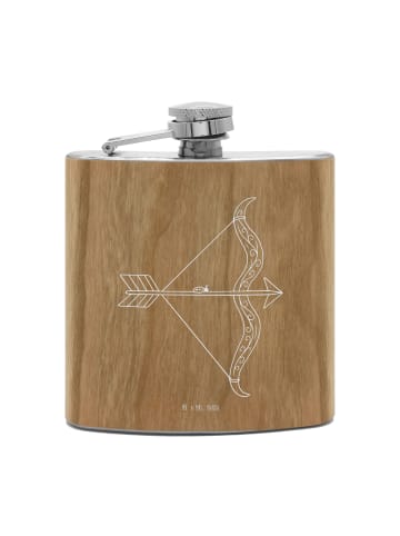 Mr. & Mrs. Panda Flachmann Sternzeichen Schütze ohne Spruch in Braun