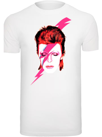 F4NT4STIC T-Shirt David Bowie Aladdin Sane Lightning Bolt in weiß