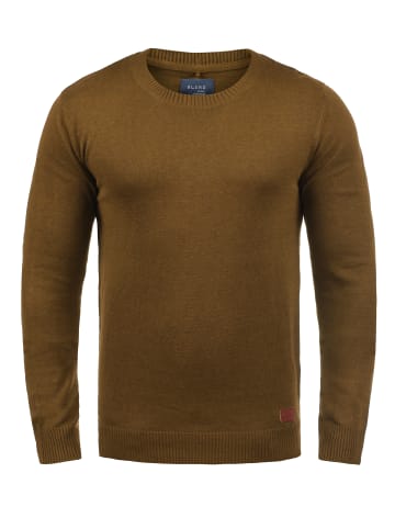 BLEND Strickpullover BHLars 20703347ME Strickpulli mit aufgestickten Ellenbogenpatches in Gelb