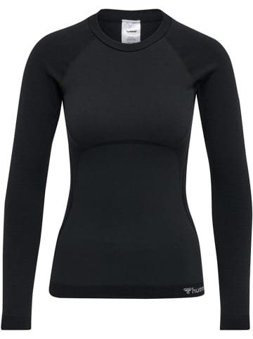 Hummel Hummel T-Shirt Hmlclea Yoga Damen Dehnbarem Atmungsaktiv Schnelltrocknend Nahtlosen in BLACK MELANGE