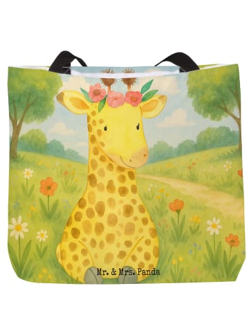 Mr. & Mrs. Panda Reisetasche Giraffe Blumenkranz Design ohne Spruch in Weiß