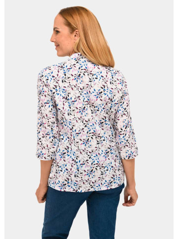 GOLDNER Kurzgröße:  Druckbluse Wunderschöne Bluse mit floralem Druck in cremeweiß