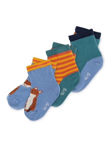 Sigikid Sockenset 3er Wild Fox in Grün/Orange/Blau