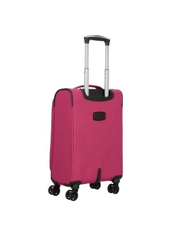 D&N Travel Line 6754 4-Rollen Kabinentrolley 55 cm in pink