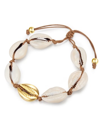 Lulu & Jane Armband Muschel Metall-Legierung in gelbgold
