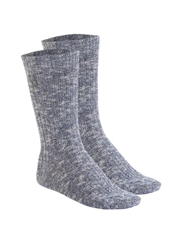 Birkenstock Socken 2er Pack in Blau/Weiß