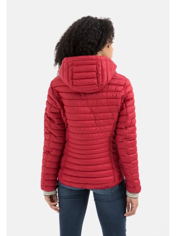 Camel Active Steppjacke mit abnehmbarer Kapuze in Rot