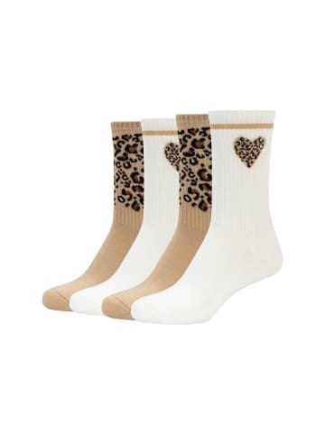 Tamaris Socken comfort leo tennis 4er Pack curds & whey