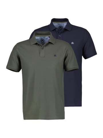 Lerros Poloshirt Basic in dunkelblau / dunkelgrün