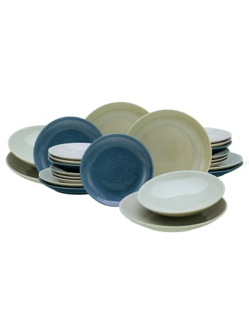CreaTable ,  19787,  Serie Reactive Nordic,  Teller Set 24 teilig in Mehrfarbig in Mehrfarbig