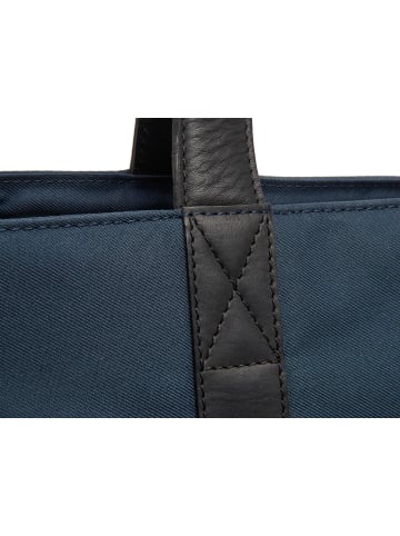 The Chesterfield Brand C38.0401 Leather Shopper Nylon Wax Pull Up Otta Navy