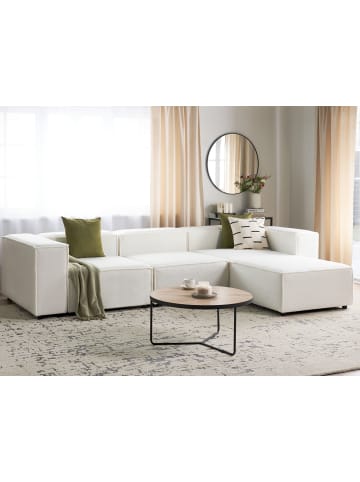 Beliani 4-tlg Modulsofa ARDAL in Weiß/Schwarz
