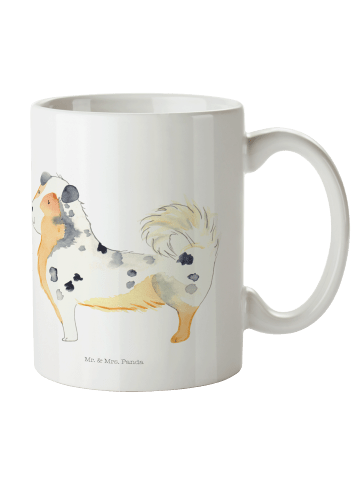 Mr. & Mrs. Panda Tasse Hund Australien Shepherd ohne Spruch in Weiß