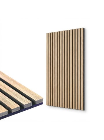 relaxdays 2 x Akustikpaneele in Hellbraun - (B)60 x (H)120 cm