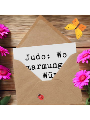 Mr. & Mrs. Panda Deluxe Karte Spruch Judo Umarmungen mit Spruch in Weiß