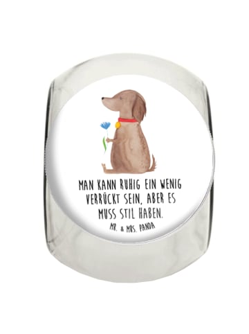 Mr. & Mrs. Panda Kaffeedose Hund Blume mit Spruch in Weiß