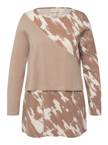 Ulla Popken Longsleeve in dunkelbeige