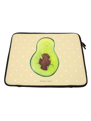Mr. & Mrs. Panda Laptop Case Avocado Kern ohne Spruch in Gelb Pastell
