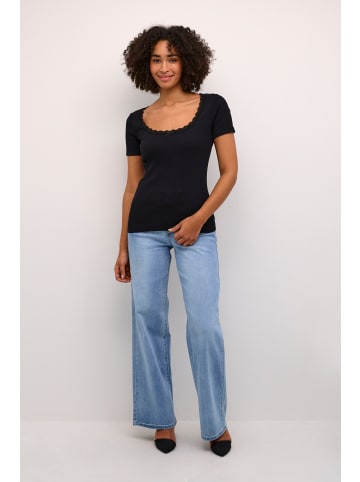 Kaffe T-shirt KAmaibritt Slim fit in Black Deep