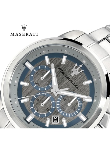 Maserati Chronograph-Armbanduhr Maserati Successo in silber groß (ca. 52x44mm)